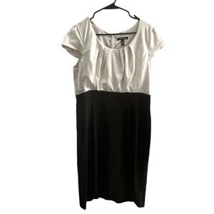 Beige and Black Dress